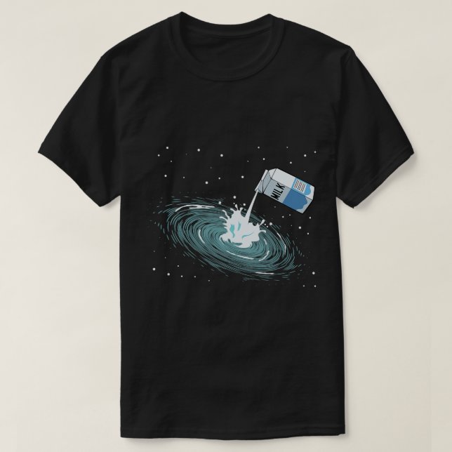 Camiseta Astronomia Ao Longo Da Via Látea Engraçado Astrono (Frente do Design)