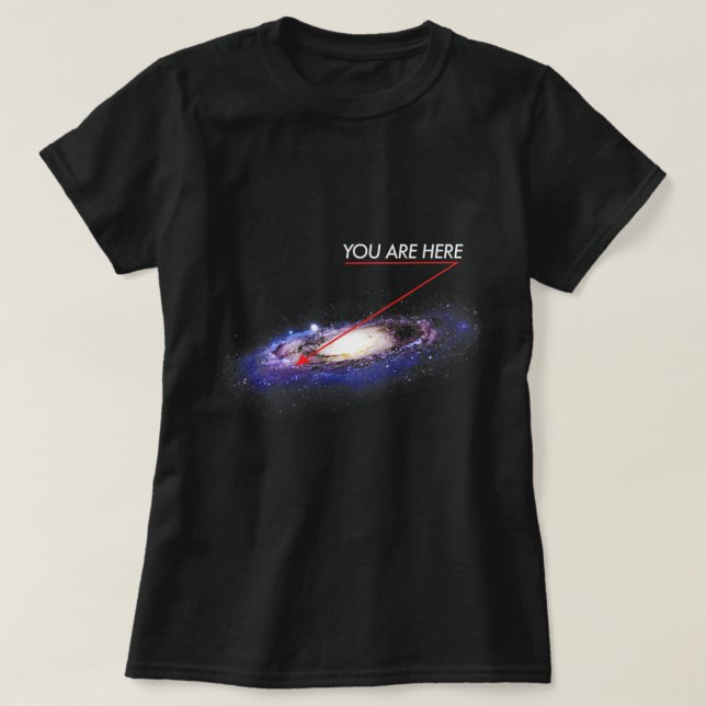 Camiseta Astronomia ao longo de você está AQUI... (Frente do Design)