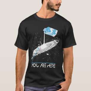 Camiseta Astronomia Ao Longo De Você Está Aqui Astrado Da V