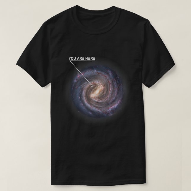 Camiseta Astronomia Ao Lover Você Está Aqui Astronomia De G (Frente do Design)