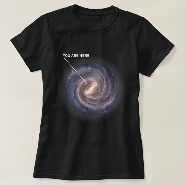 Camiseta Astronomia Ao Lover Você Está Aqui Astronomia De G (Frente do Design)