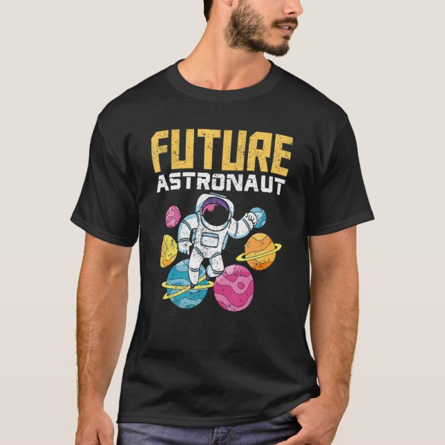 Camiseta Astronomia Ciência Exterior Planetas Futuro Astro (Frente)