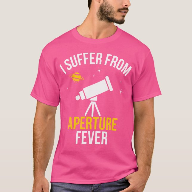 Camiseta Astronomia da febre da Nerd espacial Engraçado Tel (Frente)