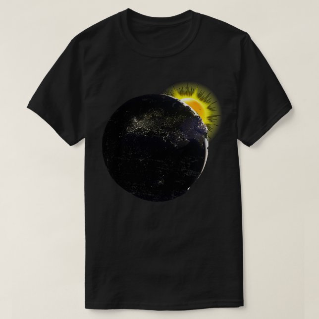 Camiseta Astronomia da Terra Solar Eclipse (Frente do Design)