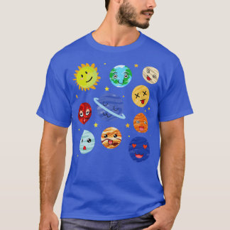 Camiseta Astronomia de planetas cubanos do sistema solar es