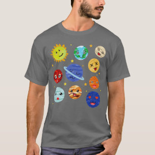 Camiseta Astronomia de planetas cubículos do Cientista do S