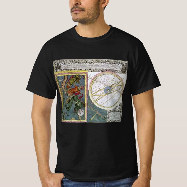 Camiseta Astronomia de Vintage, Caminho de Cometa por Matth (Frente)