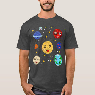 Camiseta Astronomia do Sistema Solar Espacial sobre Planeta