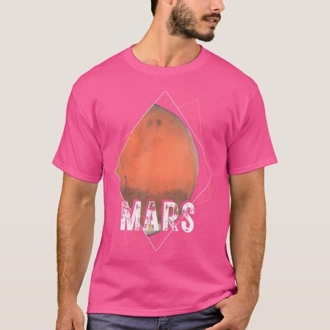 Camiseta Astronomia Espacial do Sistema Solar Planeta Mars (Frente)
