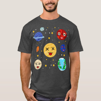 Camiseta Astronomia espacial do Sistema Solar Planetas Cute