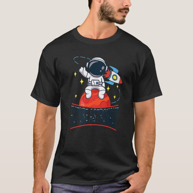 Camiseta Astronomia Espacial Galáxia Explorer Astronauta Fu (Frente)