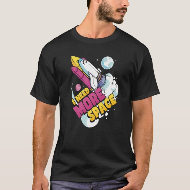 Camiseta Astronomia espacial Preciso De Mais Espaço (Frente)