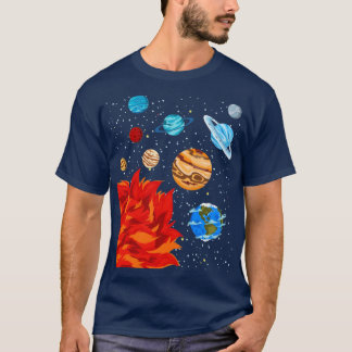 Camiseta Astronomia Espacial Science Planetas Sistema Solar