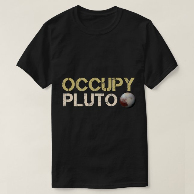 Camiseta Astronomia Lover Ocupa Plutão Planet Kuiper Belt (Frente do Design)