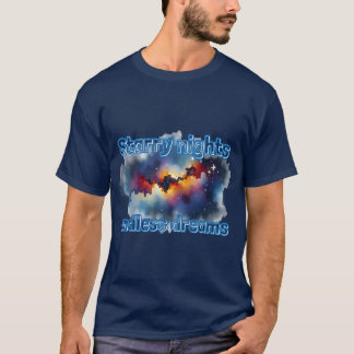 Camiseta Astronomia: Noites estreladas, sonhos sem fim.