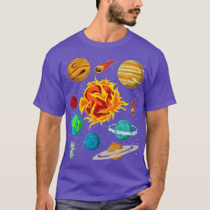 Camiseta Astronomia Planetas de Galáxia Astronauta Espacial