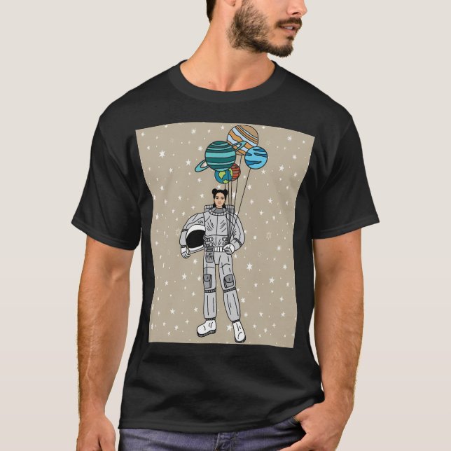 Camiseta Astronomia Planetas do Sistema Solar Universo (Frente)