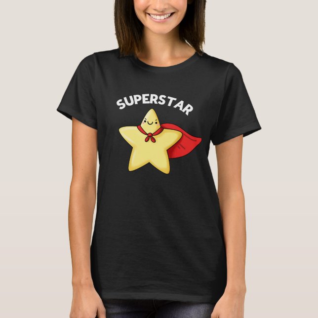 Camiseta Astronomia Super Star Funny Pun Dark BG (Frente)