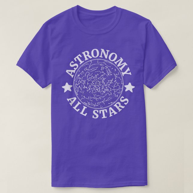 Camiseta Astronomia Todas as Estrelas - cosmologia, espaço, (Frente do Design)