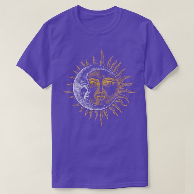 Camiseta Astronomia Vintage Stars Sun Planetas Lua Astronau (Frente do Design)