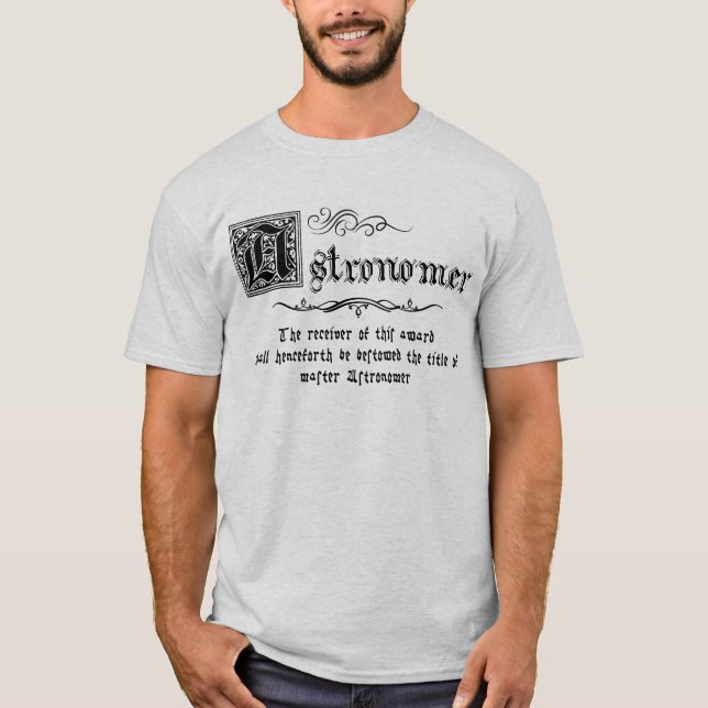 Camiseta Astrônomo Mestre Medieval (Frente)