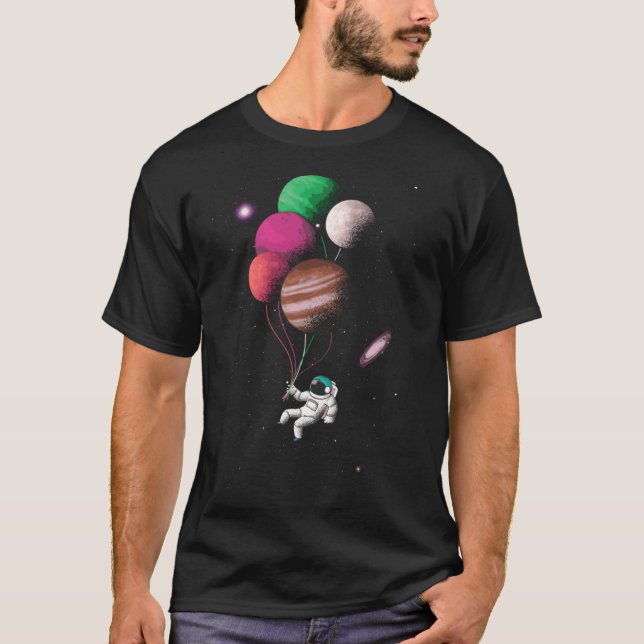 Camiseta Astrônomos da Galáxia Astronauta Balão Spa (Frente)