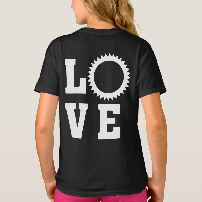 Camiseta Astrônomos, Eclipse Total do Amor (Verso)