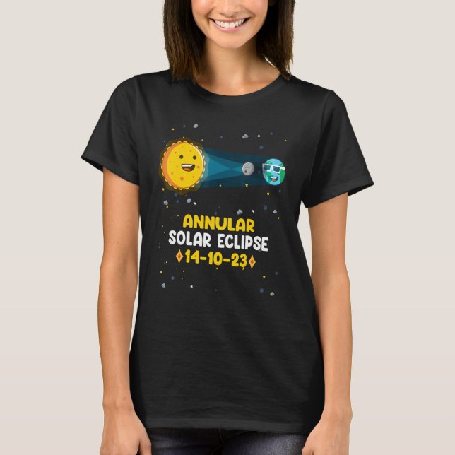 Camiseta Astronomy  Annular Solar Eclipse 14 10 23 Nevada (Frente)