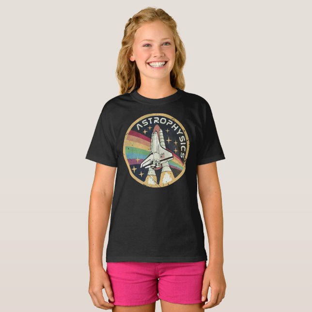 Camiseta Astrophysics Vintage Emblem V02 (Frente Completa)