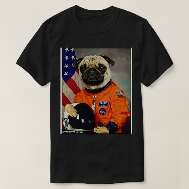 Camiseta Astropug (Frente do Design)