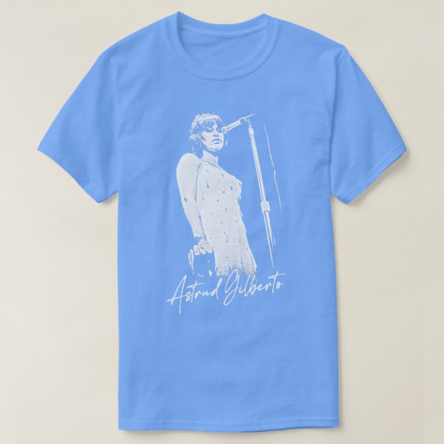 Camiseta Astrud Gilberto Retro Original Fan Design (Frente do Design)