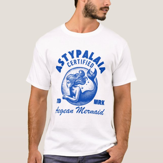 Camiseta Astypalaia: sereia egea certificada (Frente)