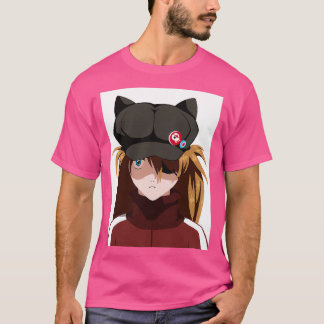 Camiseta Asuka Black Hat Evangelion Q
