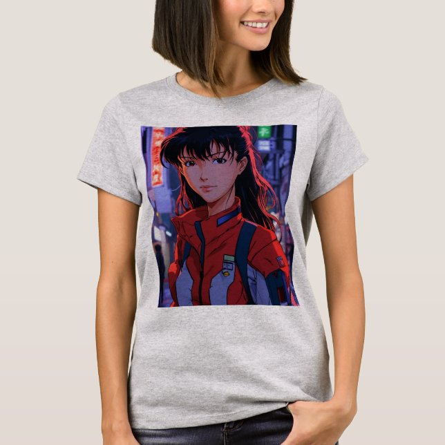 Camiseta "Asuka em destaque: Laboratório de Dentro NERV - U (Frente)