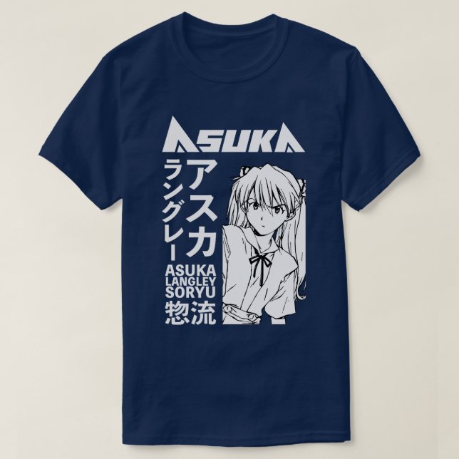 Camiseta Asuka Langley Soryu 8 Aestético (Frente do Design)