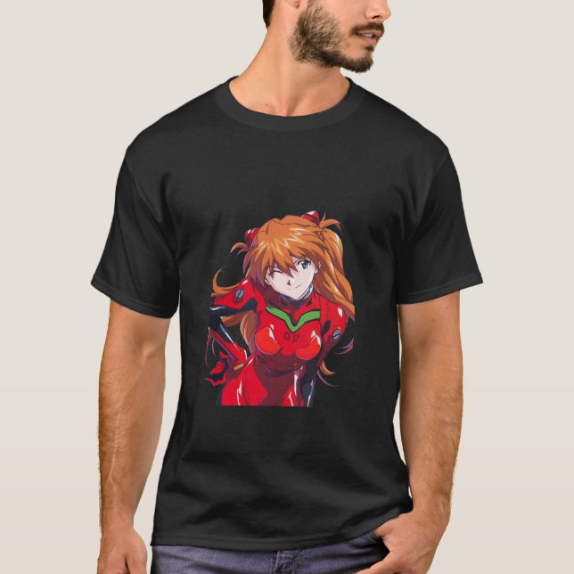 Camiseta Asuka - Neon Genesis Evangelion ANIME MANGA CARTON (Frente)