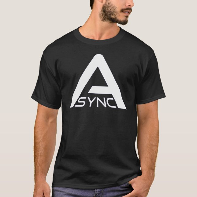 Camiseta ASYNC - Pesquisa de Pixels do Backroom (Frente)