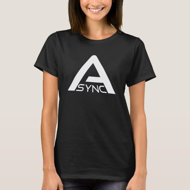 Camiseta ASYNC - Pesquisa de Pixels do Backroom (Frente)