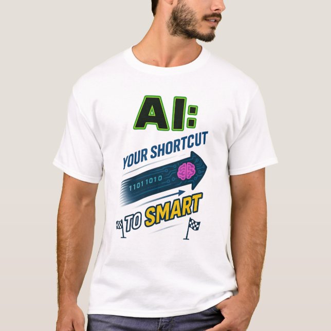 Camiseta Atalho AI para Inteligência Artificial Smart Funny (Frente)