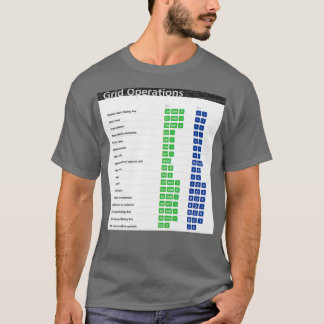 Camiseta Atalhos de Teclado do Excel para Operações em Grad