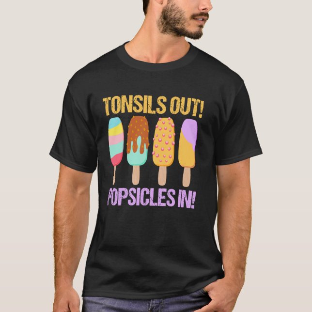Camiseta Atalhos De Tonsils Para Fora - Engraçada Cirurgia  (Frente)