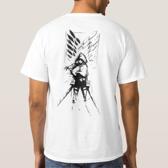 Camiseta ataque a titãs Hoodie (Verso)