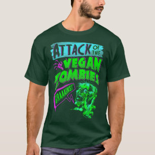 Camiseta Ataque aos Vegan Zombies Vegetarian Halloween