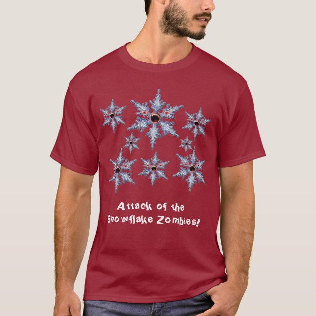 Camiseta Ataque aos Zombies Flocos de Neve t-... - Personal (Frente)