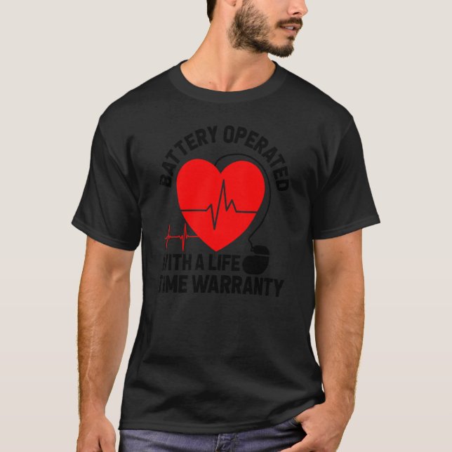 Camiseta Ataque cardíaco ao receptor de pacemaker operado p (Frente)