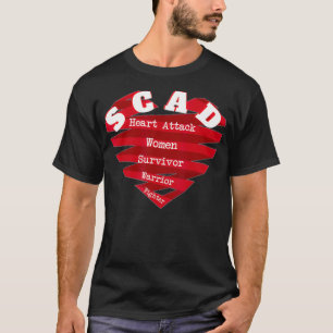 Camiseta Ataque cardíaco Mulheres SCAD Sobrevivendo à Guerr