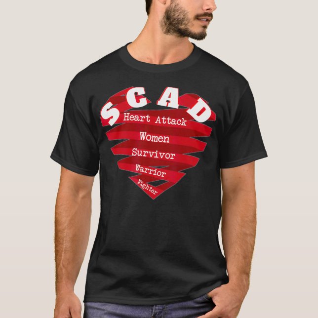 Camiseta Ataque cardíaco Mulheres SCAD Sobrevivendo à Guerr (Frente)