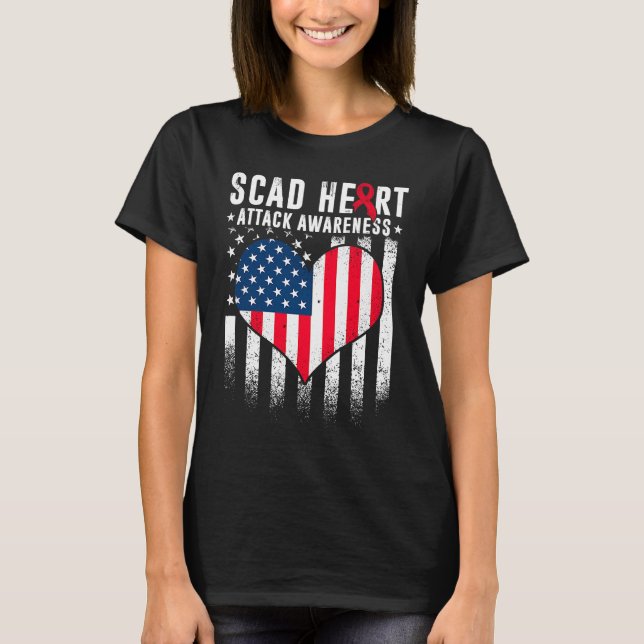 Camiseta Ataque Cardíaco SCAD Sobrevivente de Recuperação A (Frente)