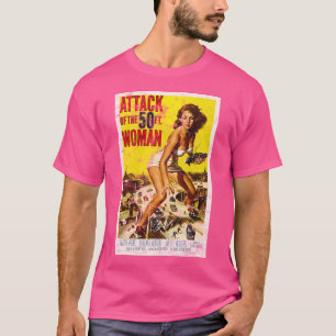 Camiseta Ataque Da Mulher De 50 Pés Vintage B-Movie