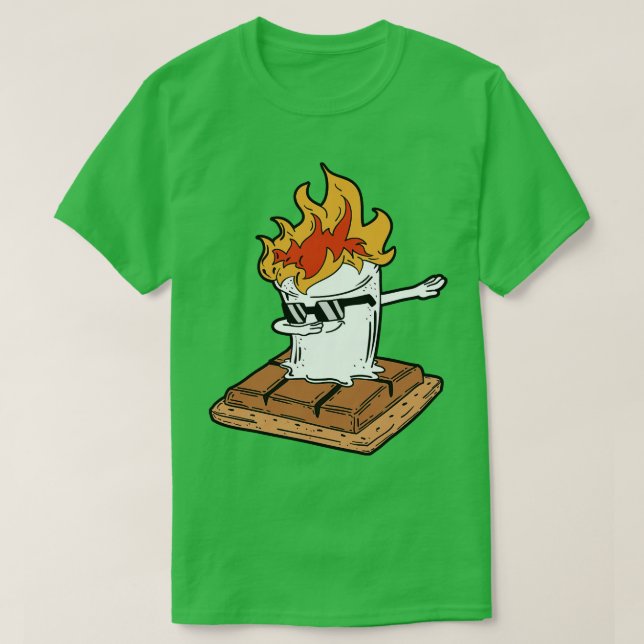 Camiseta Ataque de Dança Sabbing Smore Marshmallow Funny Da (Frente do Design)